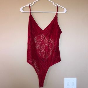 LuLu’s Red Lace Bodysuit
